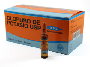 Solución de cloruro de potasio al 20 en presentación de 10 ml